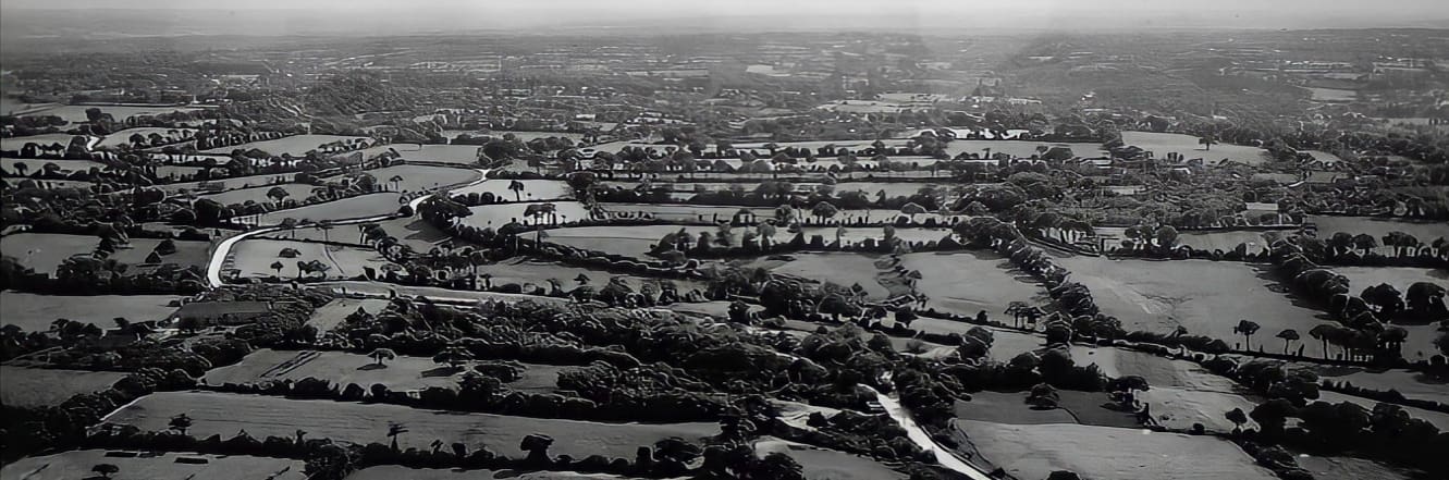Aerial photo of the Normandy hedgerow country, or what the French called, ‘Le Bocage’. 